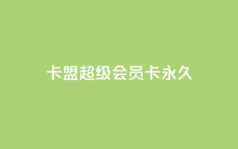 卡盟超级会员卡永久,1元开永久q会员网站卡盟 - 小红书评论赞24小时下单 卡盟排行榜 第1张