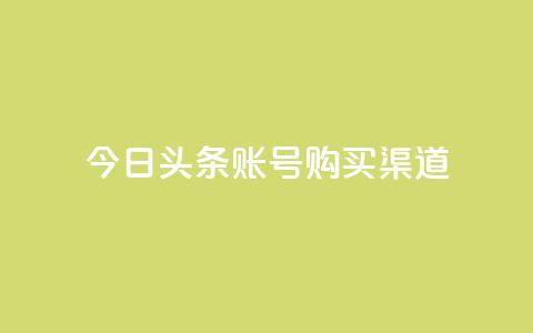 今日头条账号购买渠道 - 今日头条账号购买：了解账号购买渠道及相关信息! 第1张