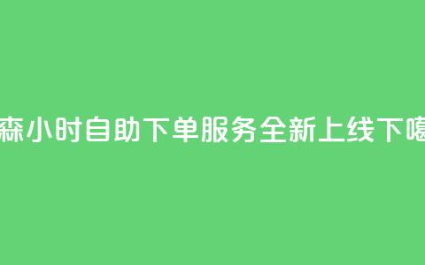 回森24小时自助下单服务全新上线 第1张