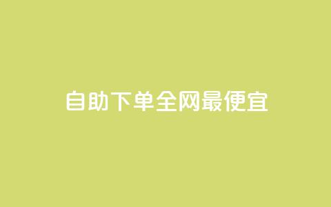 自助下单全网最便宜,回森24小时自助下单 - 微信卡盟24小时下单平台 抖音涨粉一元下单 第1张