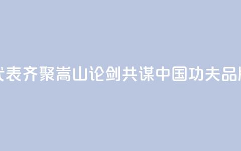 八省代表齐聚嵩山“论剑” 共谋“中国功夫”品牌建设 第1张