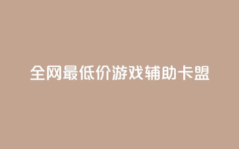 全网最低价游戏辅助卡盟 - 激情全网最低价游戏辅助卡盟，让你畅快战胜游戏！~ 第1张