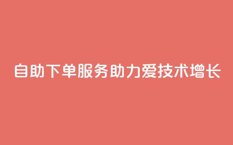 自助下单服务助力爱Q技术增长 第1张