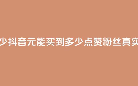 抖音买点赞1元100点赞多少 - 抖音1元能买到多少点赞？粉丝真实互动为你揭秘！~ 第1张