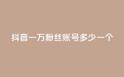 抖音一万粉丝账号多少一个,抖音怎么涨粉又快又有效 - 快手业务在线下单平台全网最低 CF辅助卡盟 第1张