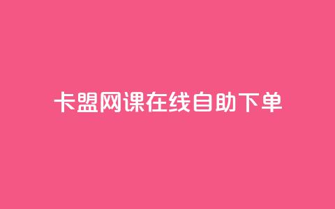 卡盟网课在线自助下单 - 刷qqvip网站卡盟 第1张