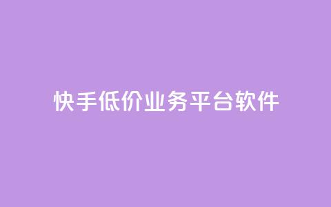 快手低价业务平台软件 - ks丝1元100 第1张