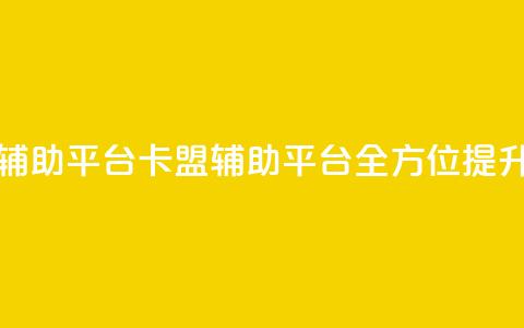 卡盟辅助平台(卡盟辅助平台：全方位提升SEO效果) 第1张