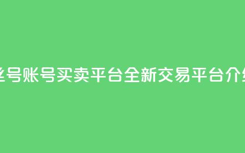 抖音粉丝号账号买卖平台：全新交易平台介绍 第1张