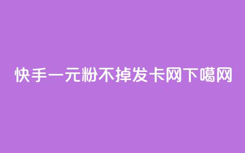 快手一元10000粉不掉 - 1799发卡网 第1张