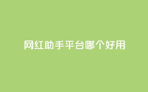 网红助手平台哪个好用,ks刷亲密度 - 快手自助业务网 万能卡盟 第1张