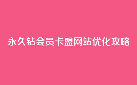 永久钻会员卡盟网站优化攻略 第1张