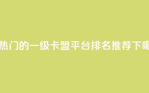 最热门的一级卡盟平台排名推荐 第1张