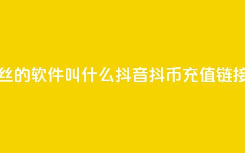 快手增丝的软件叫什么 - 抖音抖币1:10充值链接 第1张