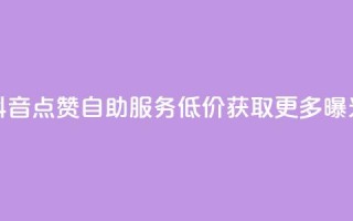 抖音点赞自助服务 低价获取更多曝光