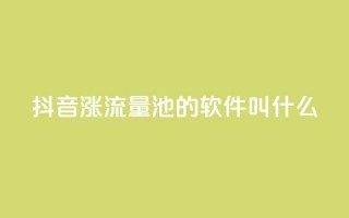 抖音涨流量池的软件叫什么 - 抖音引流利器有哪些软件推荐。