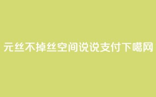 1元3000丝不掉丝 - qq空间说说qq支付