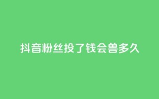 抖音粉丝投了钱会兽多久,自助下单小程序 - 拼多多天天领现金助力 - 快手低价二十四小时下单平台