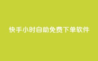 快手24小时自助免费下单软件 - 快手24小时自助免费下单工具详解！