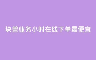 块兽业务24小时在线下单最便宜 - qq业务低价自助下单平台网站