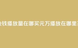 1块钱1w播放量在哪买(1元1万播放在哪里买？)