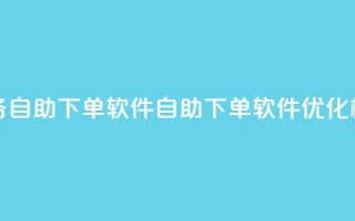 dy业务自助下单软件(自助下单软件优化标题)