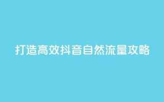 打造高效抖音自然流量攻略