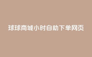 球球商城24小时自助下单网页 - 球球商城全天候自助下单服务，方便快捷！~