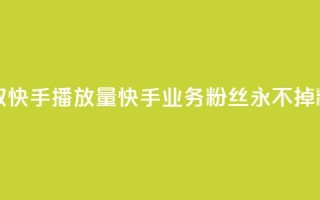 免费领取10000快手播放量 - 快手业务粉丝永不掉粉