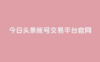 今日头条账号交易平台官网 - 今日头条账号交易平台官网——安全便捷的账号交易服务!