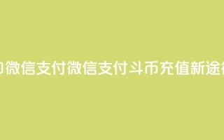 斗币充值入口微信支付 - 微信支付斗币充值新途径解析!