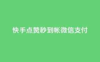 快手点赞秒到帐微信支付,快手双击24小时在线 - 全网下单平台 - 抖音点赞充值链接在哪里