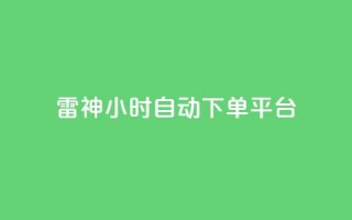 雷神24小时自动下单平台KS,ks一元自助下单秒到账 - 抖音快手加热平台 - ks双参注册机