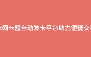 卡盟自动发卡网 - 卡盟自动发卡平台助力便捷交易体验~