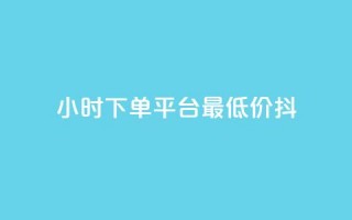 24小时下单平台最低价抖,全网24小时自助下单网站在线 - 拼多多助力24小时 - 像塑互助群