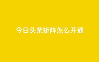 今日头条矩阵怎么开通 - 抖音点赞关注怎么查