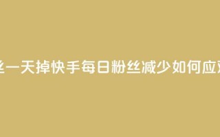 快手粉丝一天掉500 - 快手每日粉丝减少500，如何应对？。