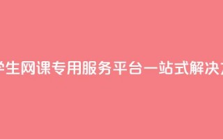 大学生网课专用服务平台一站式解决方案