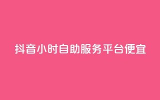 抖音24小时自助服务平台便宜 - 抖音24小时优惠自助服务平台!