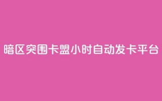 暗区突围卡盟24小时自动发卡平台 - 如何利用暗区突围卡盟24小时自动发卡平台提升网站SEO效果!