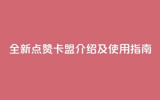 全新QQ点赞卡盟介绍及使用指南