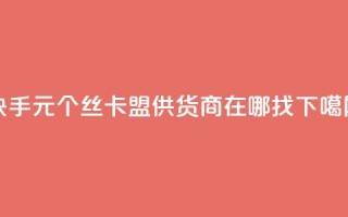 快手1元100个丝 - 卡盟供货商在哪找