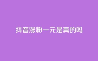 抖音涨粉一元是真的吗 - 抖音涨粉一元是否靠谱？有哪些值得注意的地方~