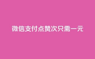 微信支付点赞100次，只需一元