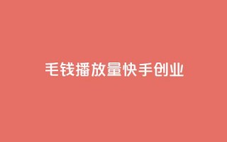 1毛钱10000播放量快手创业 - 如何用1毛钱实现10000快手播放量，新手创业必看！~