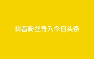 抖音粉丝导入今日头条,云商城APP下载 - 1块钱1w播放量在哪买 - 51卡盟官网