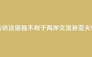 大陆依法惩“独”不利于两岸交流？孙亚夫驳斥