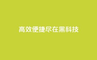 高效便捷，尽在黑科技App