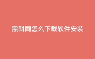 黑科网怎么下载软件安装 - 彩虹代社区一手货源