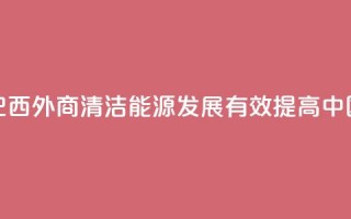 请回答：中国2035丨巴西外商：清洁能源发展有效提高中国人民生活质量